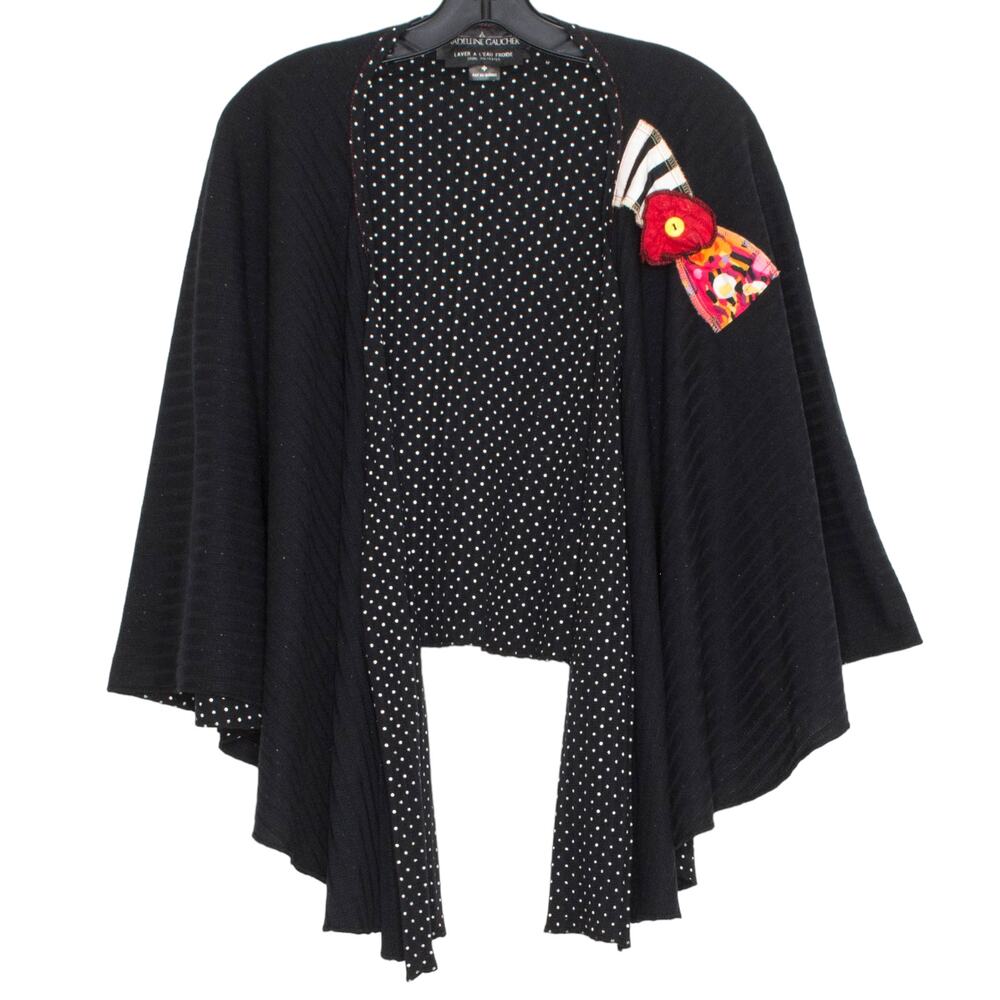 Madeleine Gaucher Shawl Goth Kawaii Boho Whimsigoth Minimalist Black One Size GN